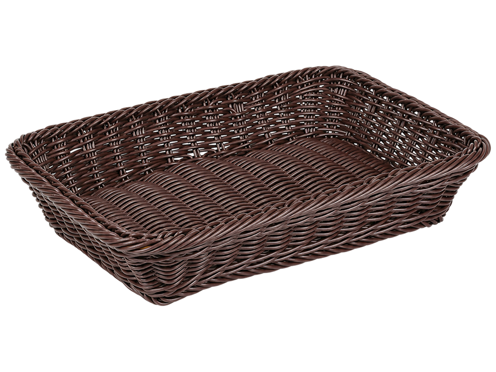 Корзина плетеная Cozy Basket, полиротанг, прямоугольная, 45×35×8 см