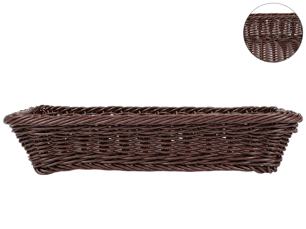 Корзина плетеная Cozy Basket, полиротанг, прямоугольная, 45×35×8 см