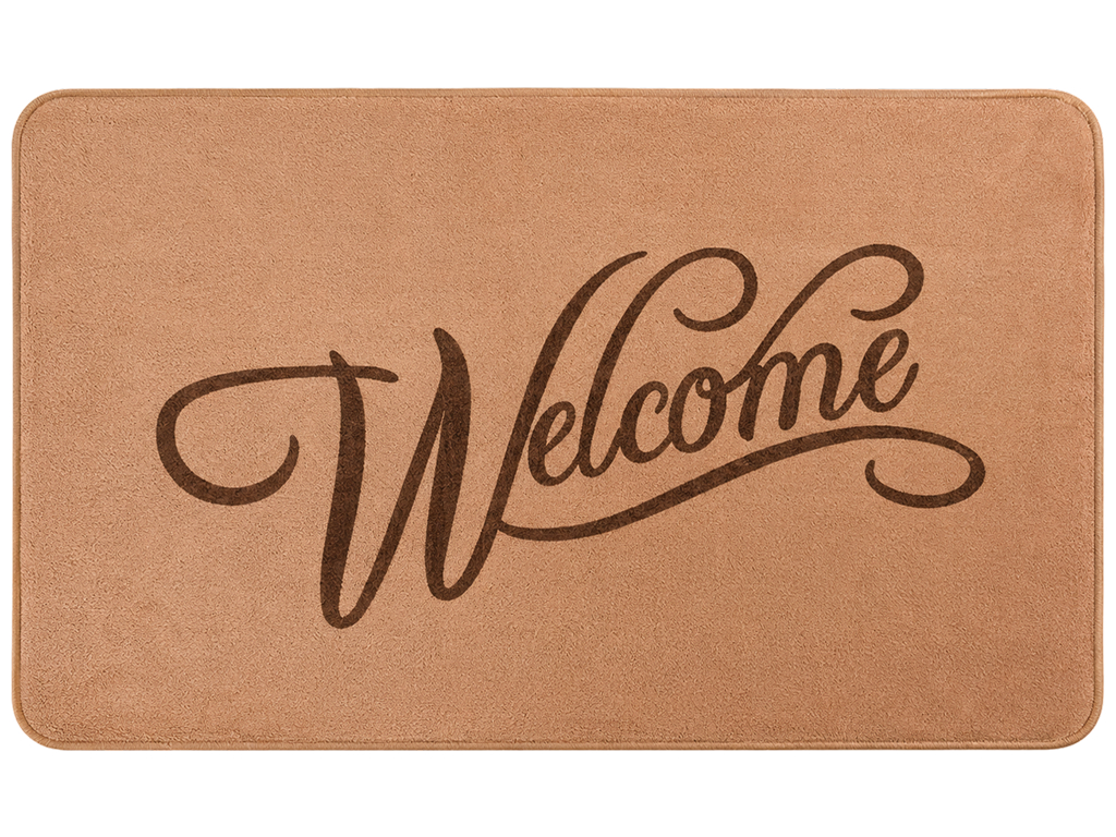 Килимок придверний Welcome, поліестер, TPR, прямокутний, 48×78 см, 4 дизайни (ціна за 1шт)