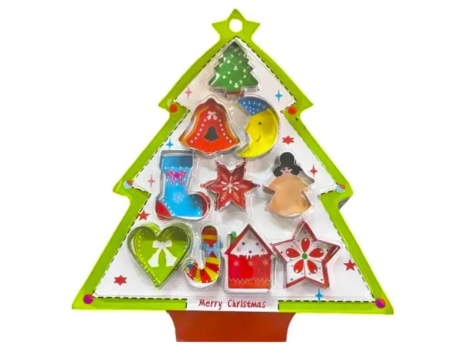 Формочки фигурные для печенья Merry Christmas (цена за набор 10шт)