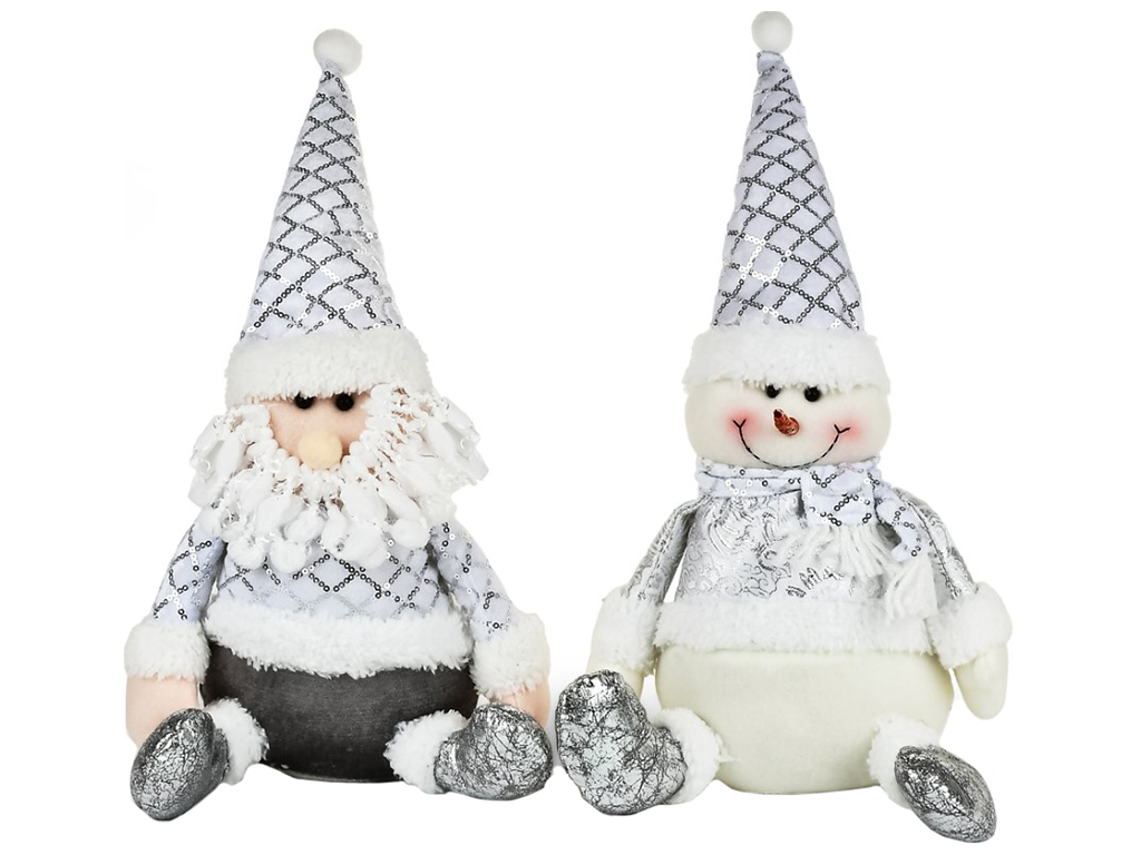 Фігура новорічна Santa Snowman, 38см (ціна за 1шт)