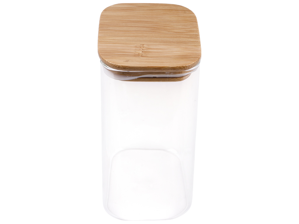Банка з бамбуковою кришкою Galaxy, 1л, 12,5х8,6х16см