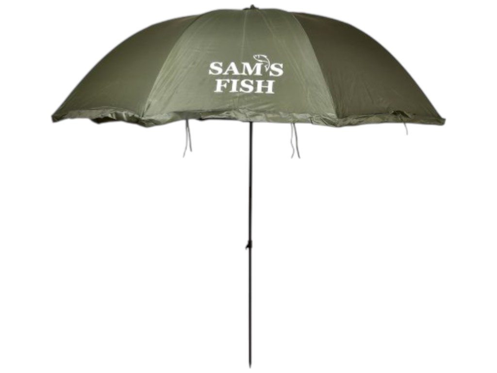 Парасолька-намет Sam's Fish, метал, поліестер, ПВХ, діаметр 2,2м, колір хакі
