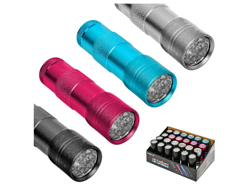 Ліхтарик світлодіодний 12led, 9,2x2,8см (без батарейок 3шт x ААА)
