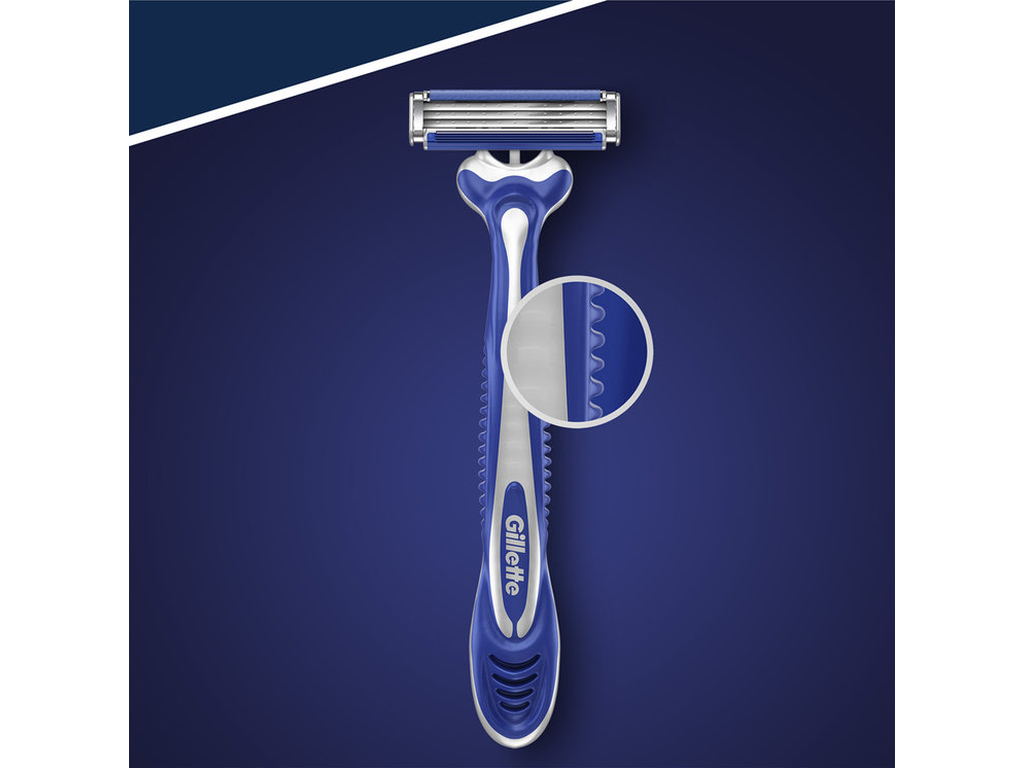 Бритва для гоління Gillette Blue 3 Comfort, одноразовий, 3 леза, пластик, хром, 8шт