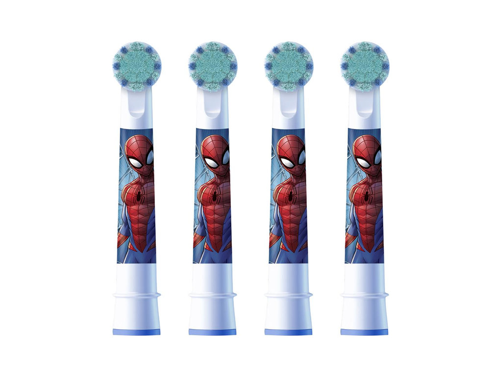 Насадки для электрической зубной щетки Oral-B Kids Spider-Man, детские, пластик, нейлон, 4шт