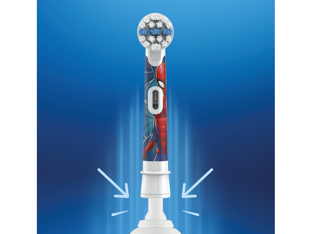 Насадки для электрической зубной щетки Oral-B Kids Spider-Man, детские, пластик, нейлон, 4шт