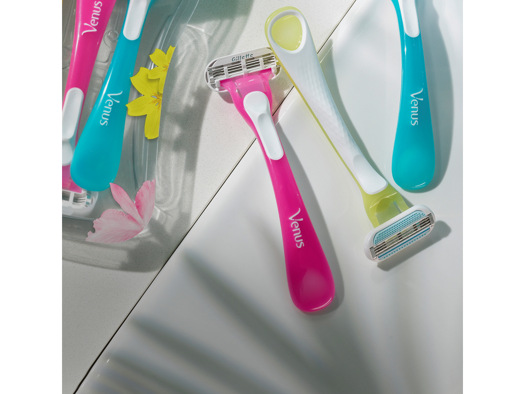 Станок для гоління Gillette Venus Tropical, жіночий, одноразовий, пластик, сталь, 3 леза, 3шт