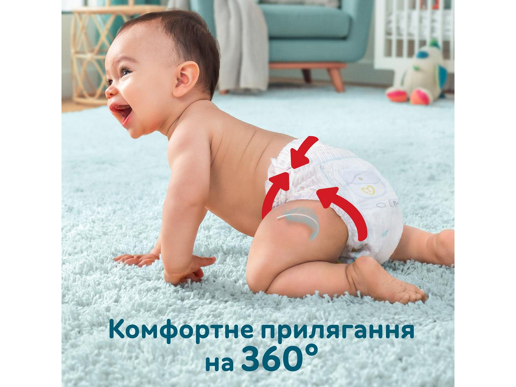 Підгузки-трусики Pampers Premium Care Pants, одноразові, розмір 5, 11-17кг, 102шт/уп