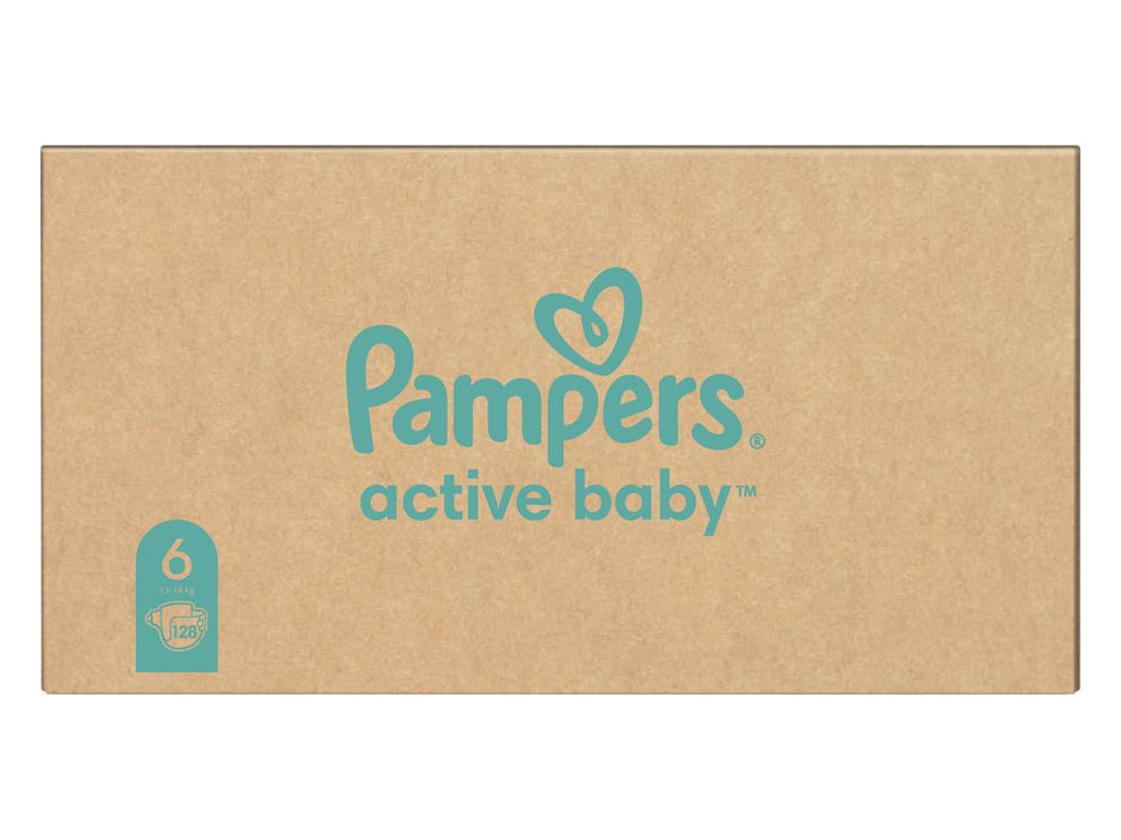 Підгузки-трусики Pampers Active Baby, одноразові, суперпоглинаючі, розмір 6, 13-18кг, 128шт/уп