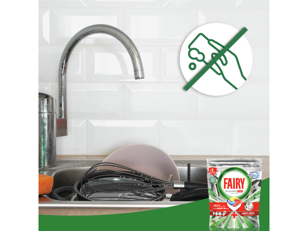 Капсулы для посудомоечных машин Fairy Platinum Plus All in One Lemon, 71шт