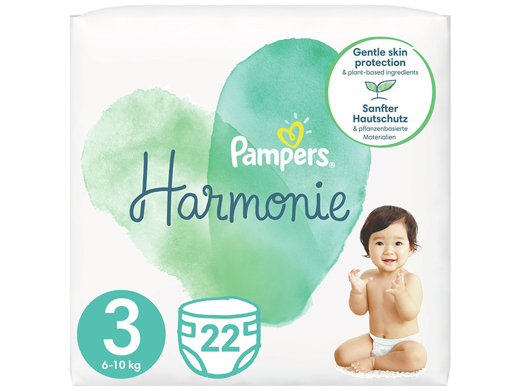 Підгузки одноразові Pampers Harmonie, розмір 3 Midi, 6-10кг, 22шт