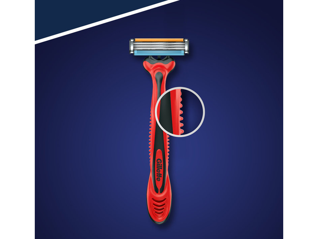 Бритва для гоління Gillette Blue 3 Nitro Plus, одноразовий, 3 леза, пластик, хром, 6шт