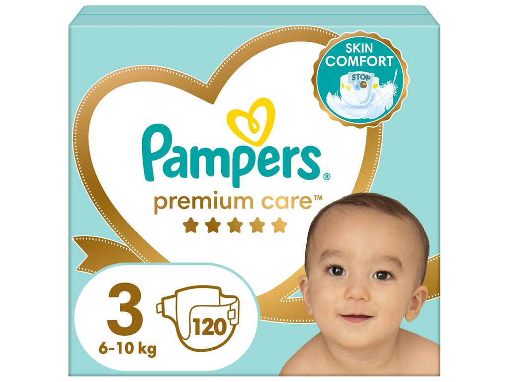 Підгузки Pampers Premium Care Midi, розмір 3 (6–10 кг), 120шт