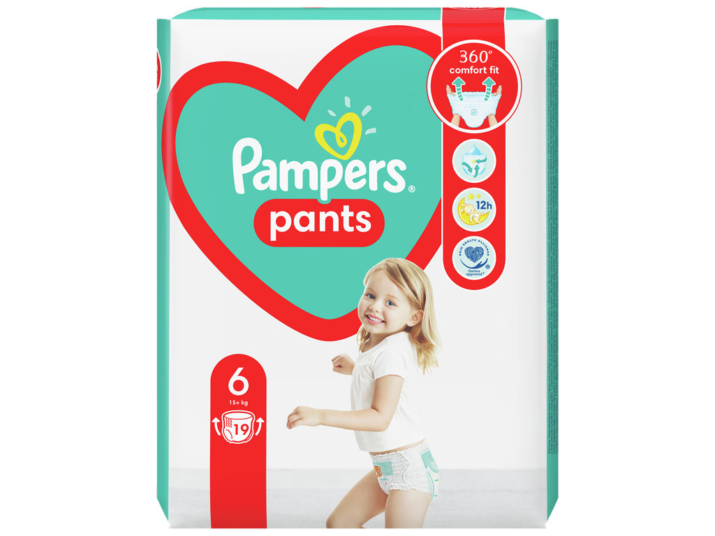 Підгузки-трусики Pampers Pants, розмір 6 (15+ кг), 19шт