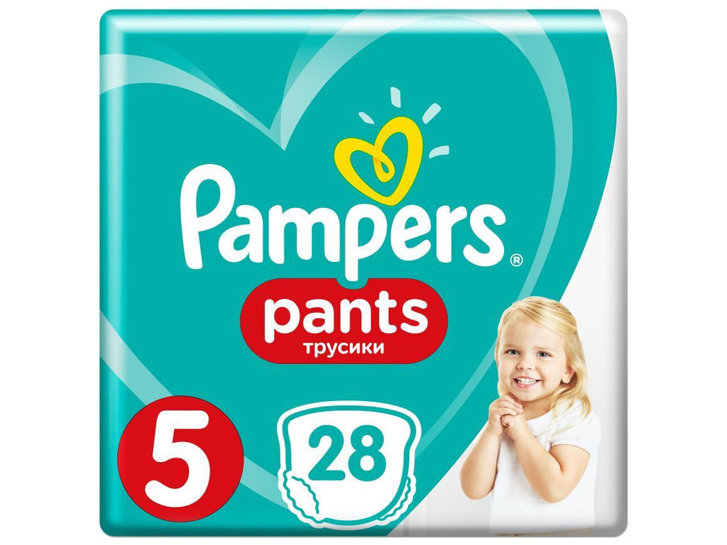Підгузки-трусики Pampers Pants, одноразові, розмір 5, 12-17 кг, 28шт