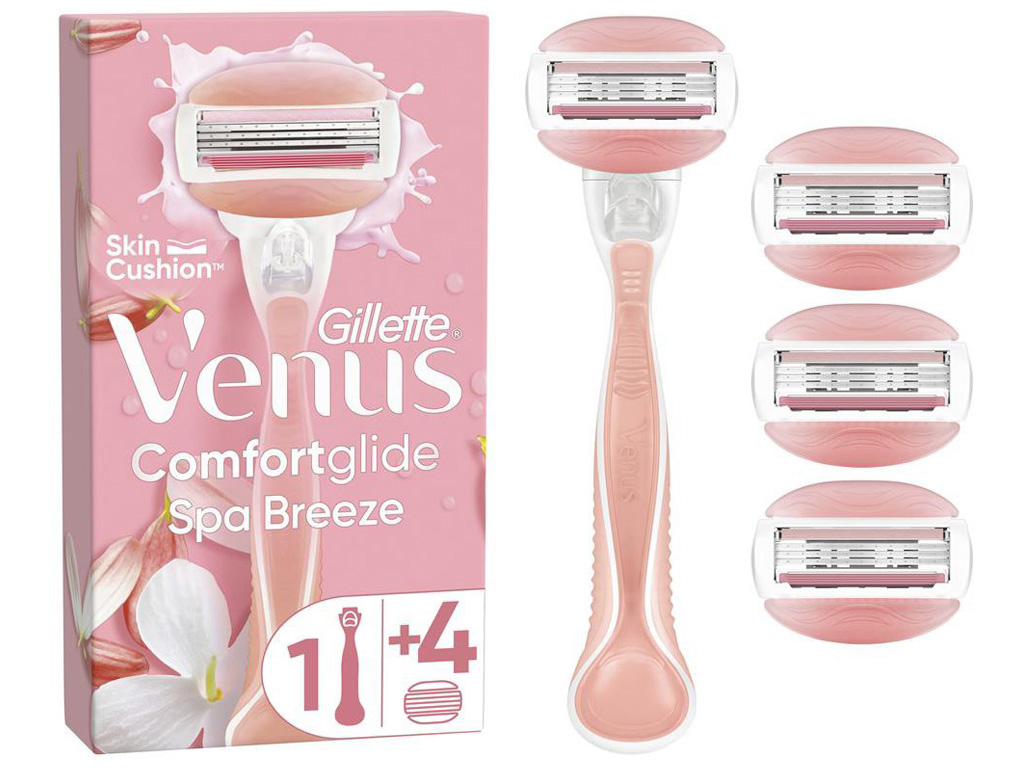 Бритва с 3 лезвиями Gillette Venus ComfortGlide Spa Breeze с 4 сменными кассетами
