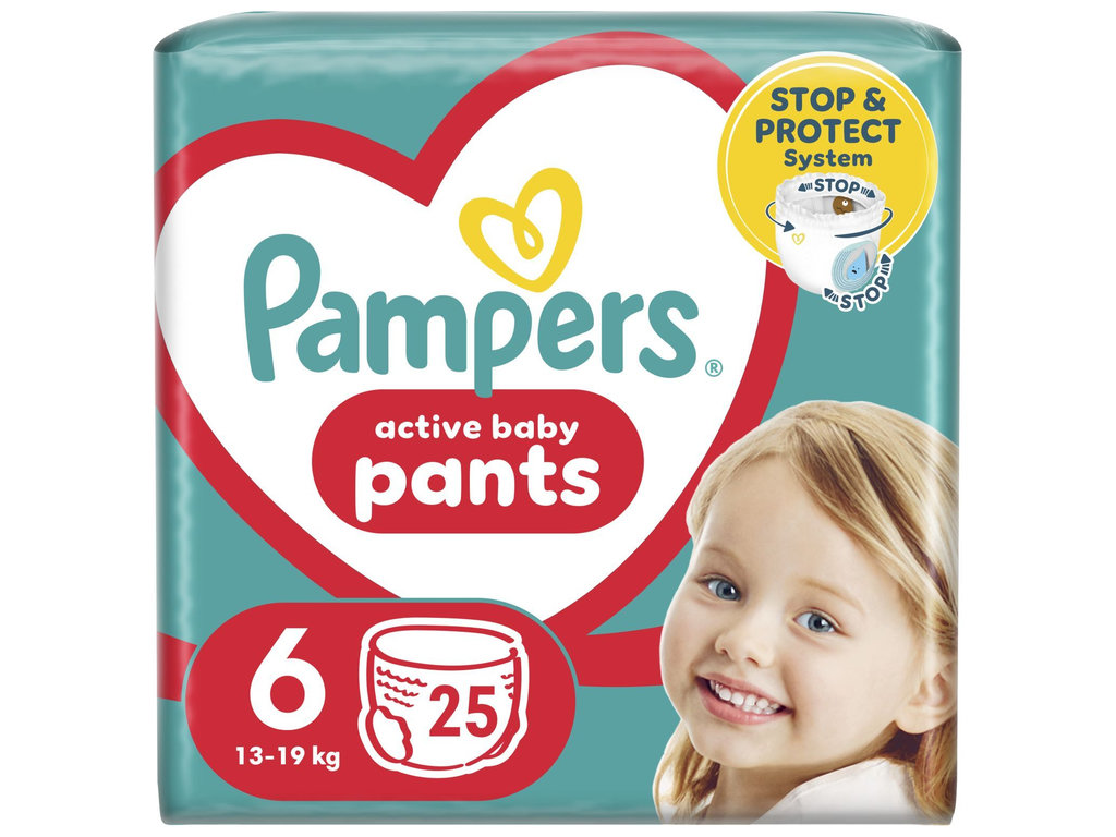 Підгузки-трусики одноразові Pampers Pants 360°, розмір 6, 14-19кг, 25шт