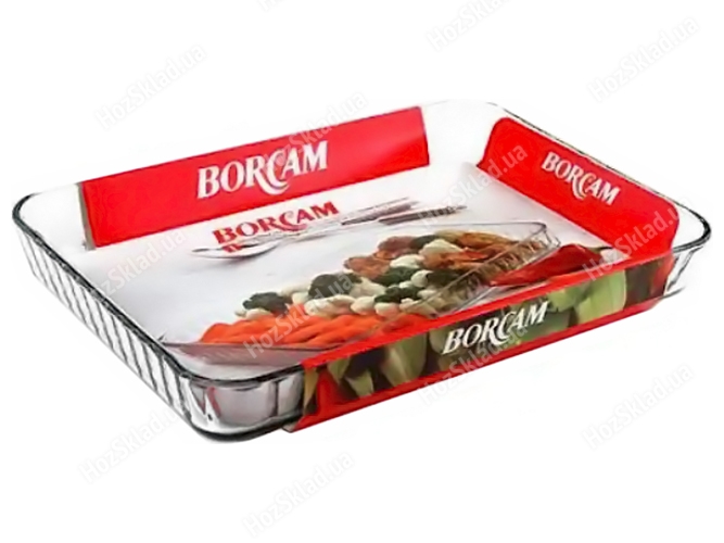 Форма прямоугольная Pasabahce Borcam для запекания без крышки, 27x40см, 3,8л, 1шт