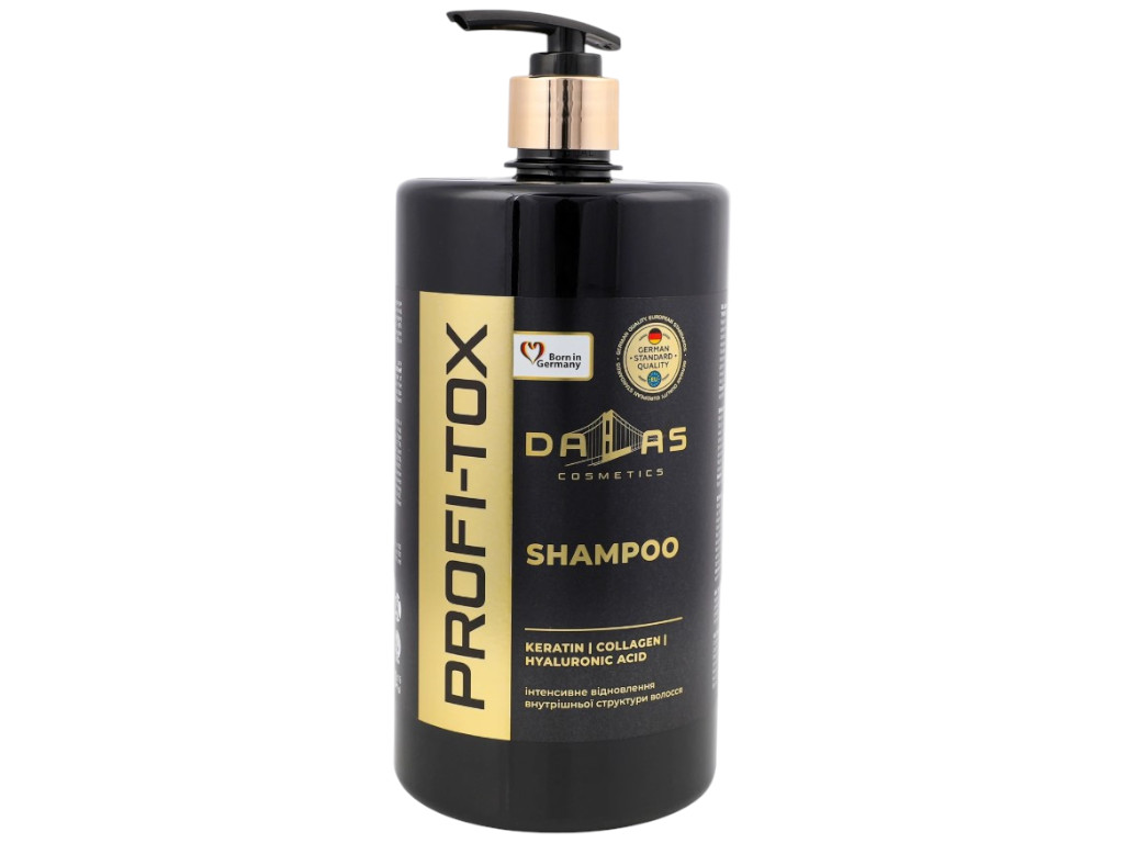 Шампунь Dalas Cosmetics Profi-Tox, с кератином, коллагеном и гиалуроновой кислотой, 970мл