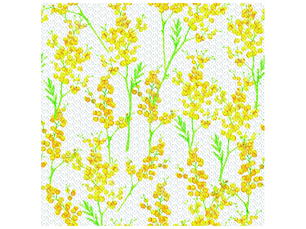 Салфетки бумажные Silken Мимоза 33x33, трехслойные, 18шт