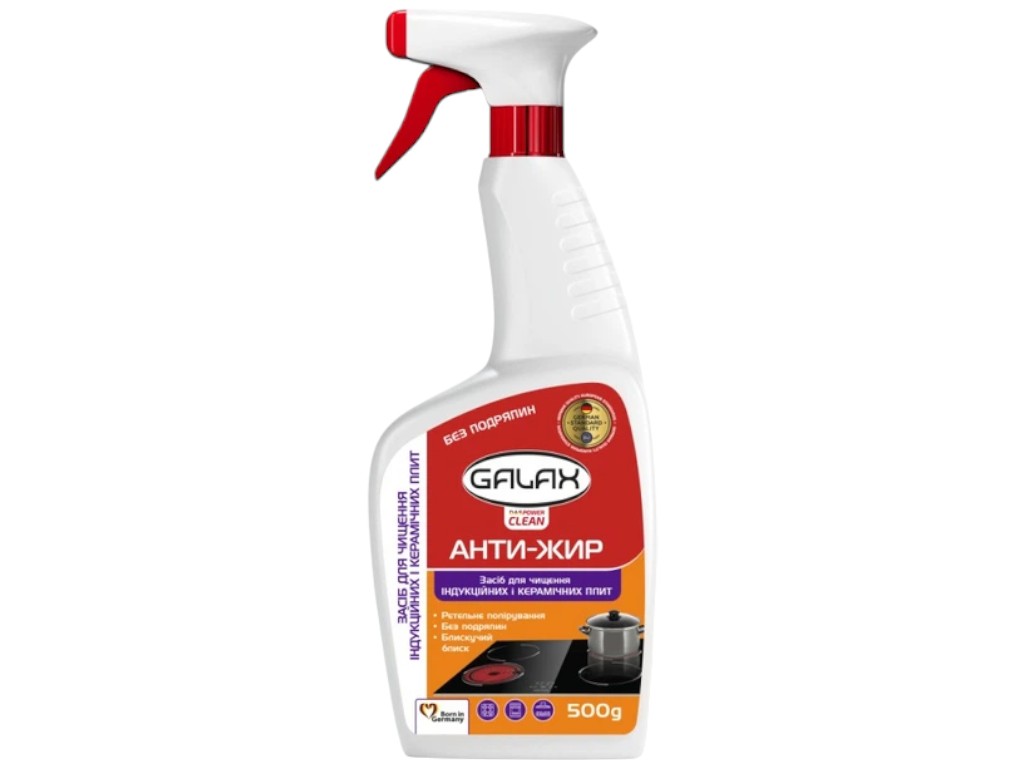 Средство Galax PowerClean Антижир, для индукционных плит и стеклокерамических поверхностей, 500г