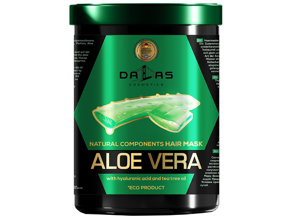 Маска для волосся Dalas Natural Components з гіалур. кислотою, алое та маслом чайного дерева 1л
