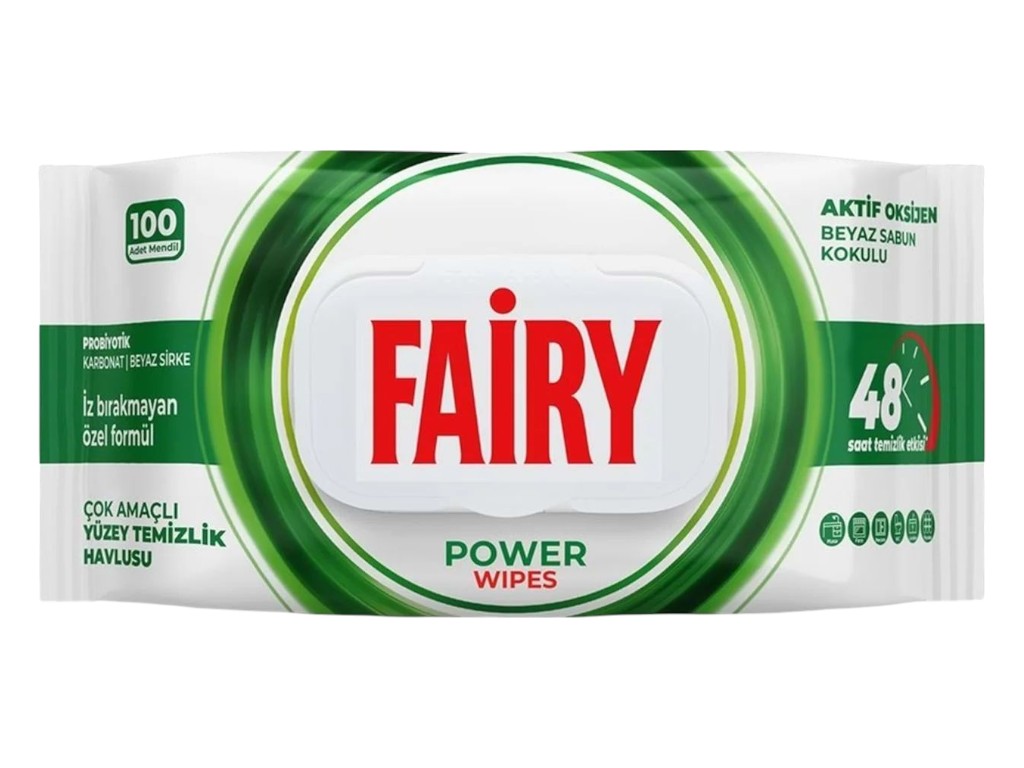 Салфетки для очистки поверхностей Fairy Power, 100шт