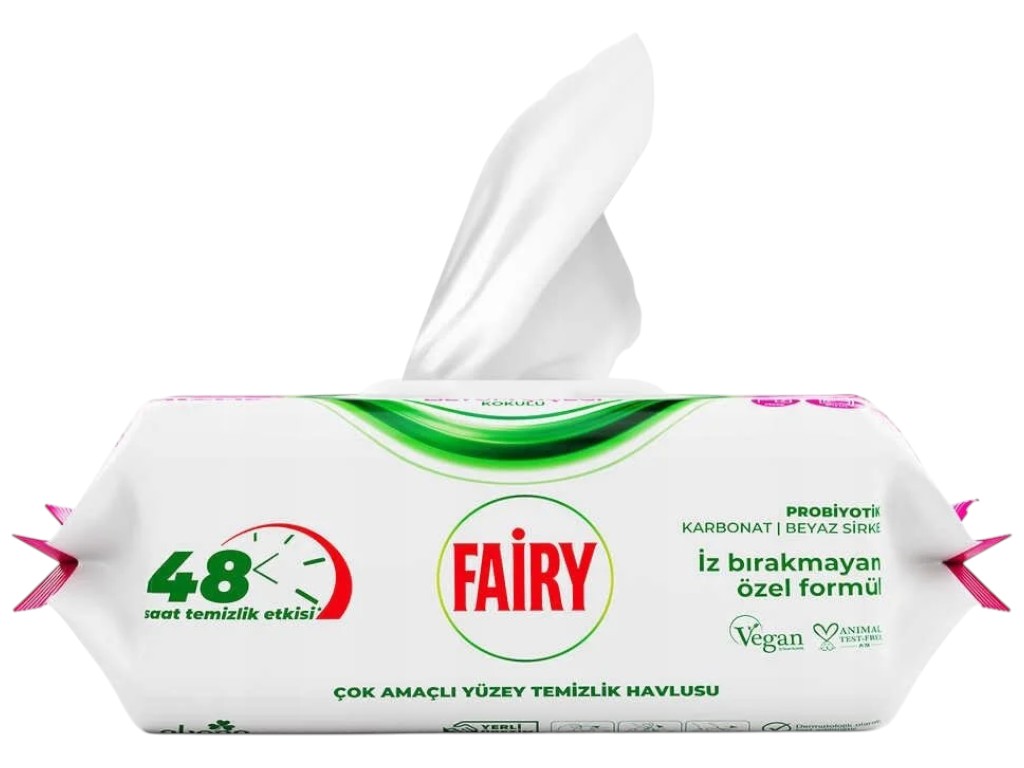 Салфетки для уборки Fairy Lilium, для очистки поверхностей, аромат лилии, с клапаном, 100шт