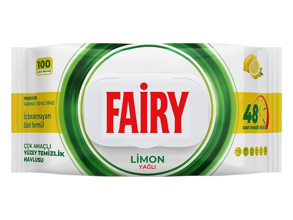 Салфетки для очищения поверхностей Fairy Лимон, 100штук