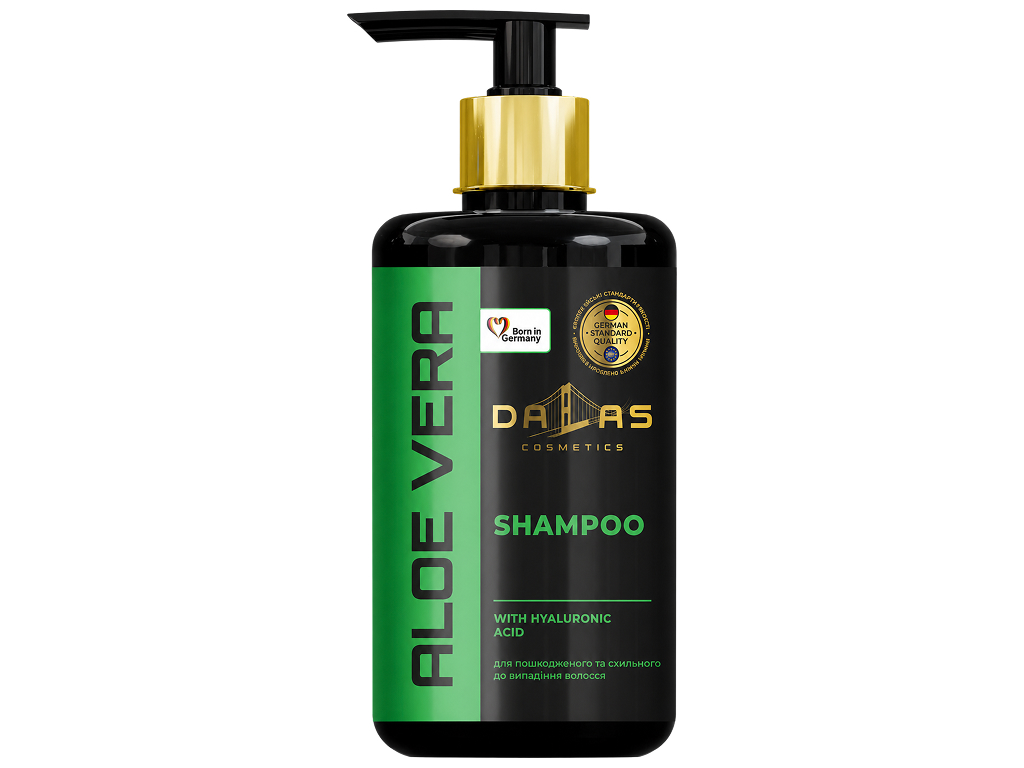 Шампунь для волосся Dalas Cosmetics Aloe Vera з гіалуроновою кислотою та алое, 970 мл