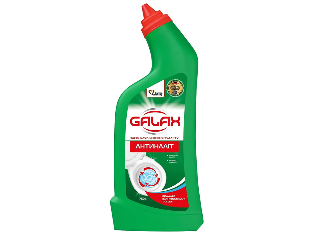 Средство для чистки унитаза Galax das PowerClean Антиналет, 750мл