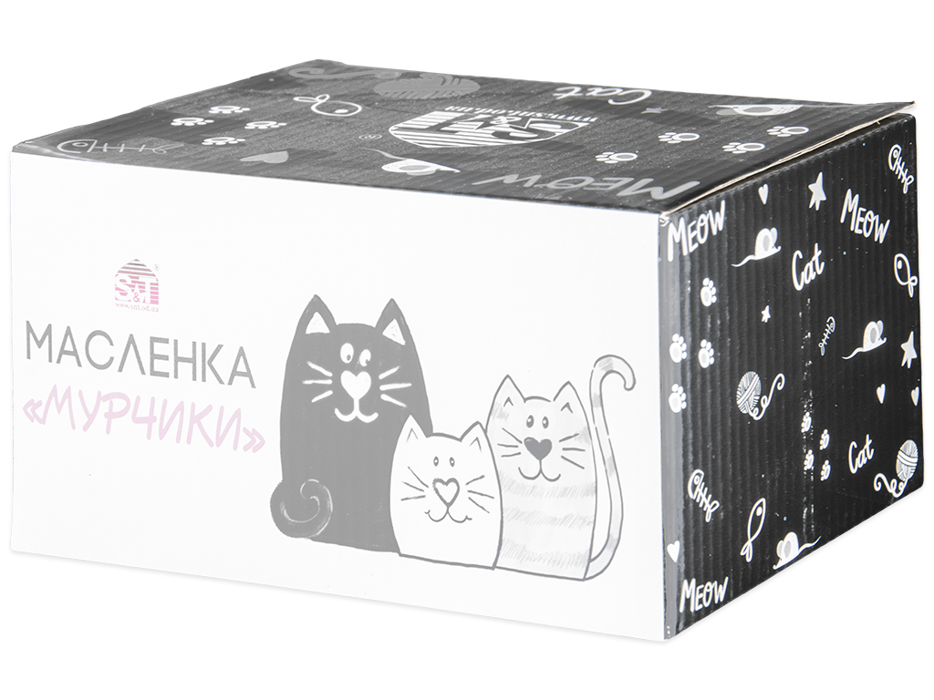 Масленка для сливочного масла "Мурчики" 17,2х12,5х9см