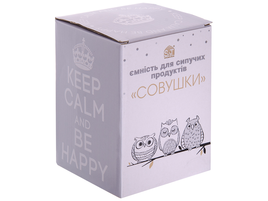 Ємність для сипучих продуктів "Совушки" керамічна 700мл