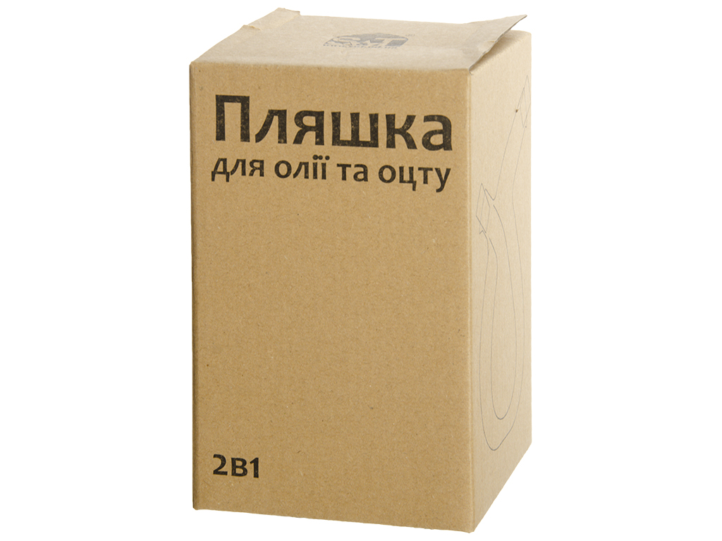 Пляшка для олії та оцту з пробкою 2в1 12х9,2х14см (400мл, 80мл)