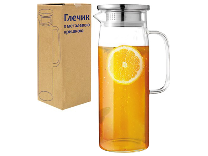 Кувшин с металлической крышкой 1,2л