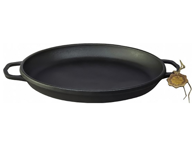 Котел узбецький WOK з кришкою-сковородою Maysternya, чавун, 8л, колір чорний