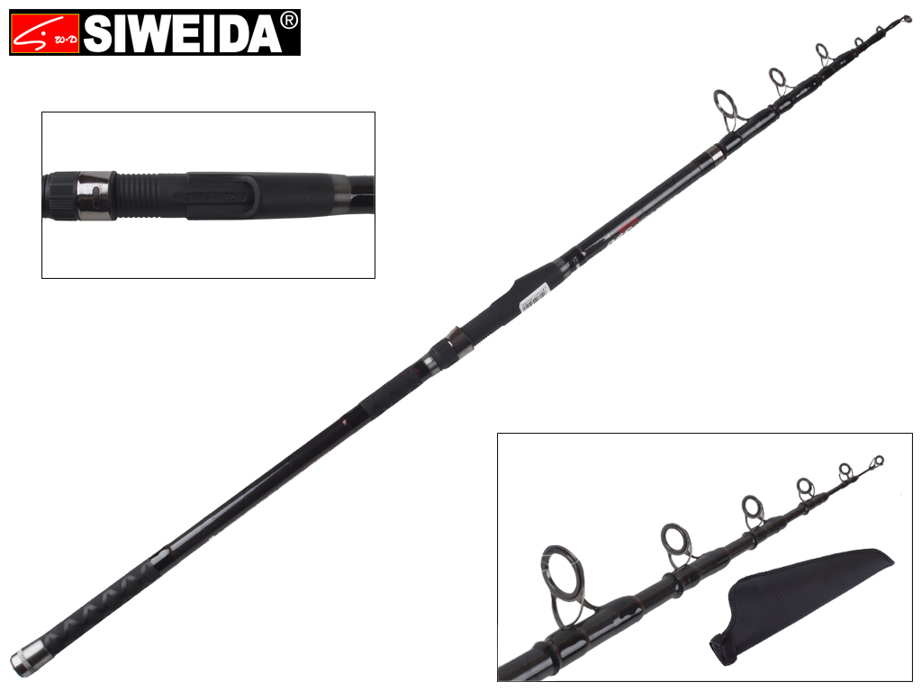 Спінінг Siweida "Black Carp" карбон, 6 кілець, 7-секційний 3,9м 120г
