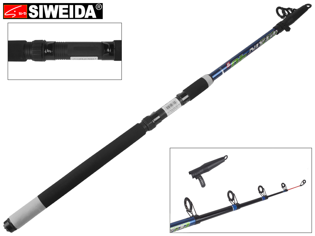 Спиннинг Siweida "Captain" стекловолокно, 5 колец, 5-секционный 2,7м 40г