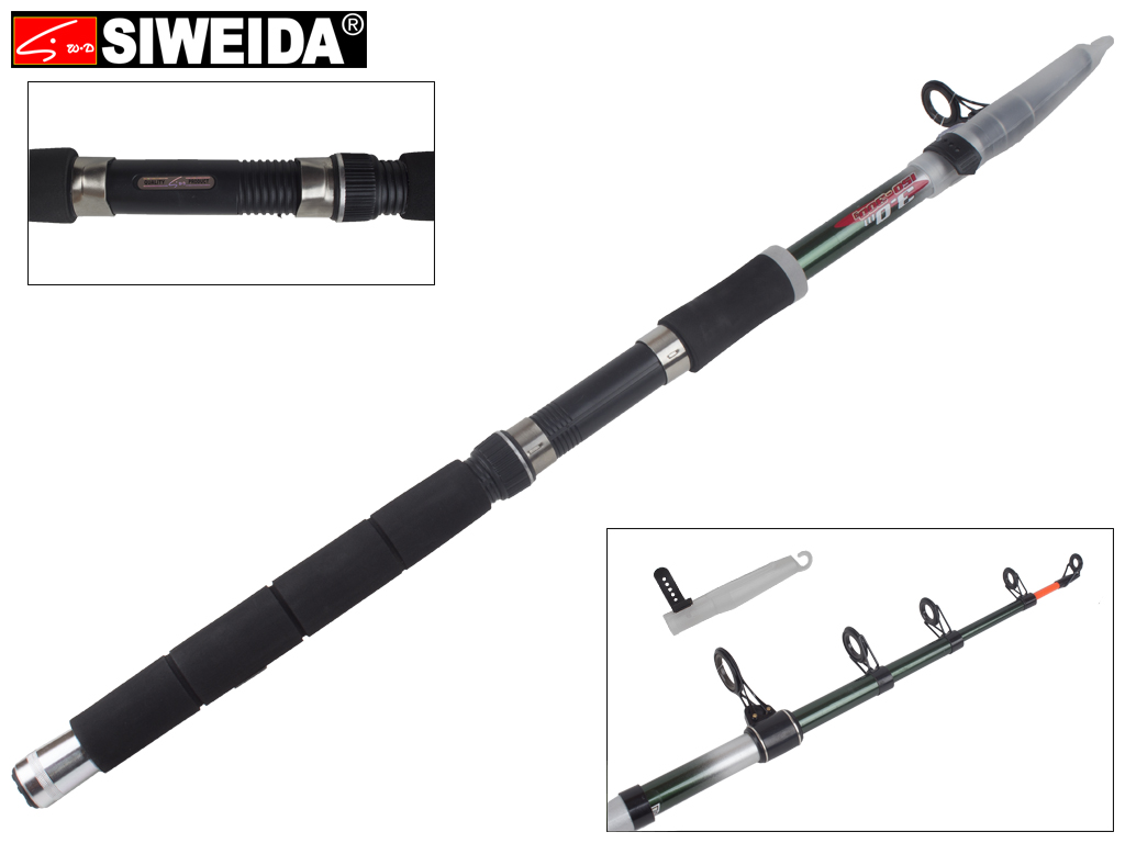 Спиннинг Siweida "Scud" стекловолокно, 5 колец, 6-секционный 3м 150-300г