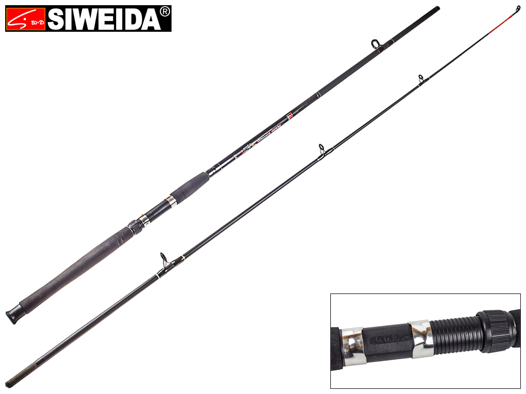 Спиннинг штекерный Siweida "Hard Spin" стекловолокно, 5 колец, 2-секционный 3м 50-150г