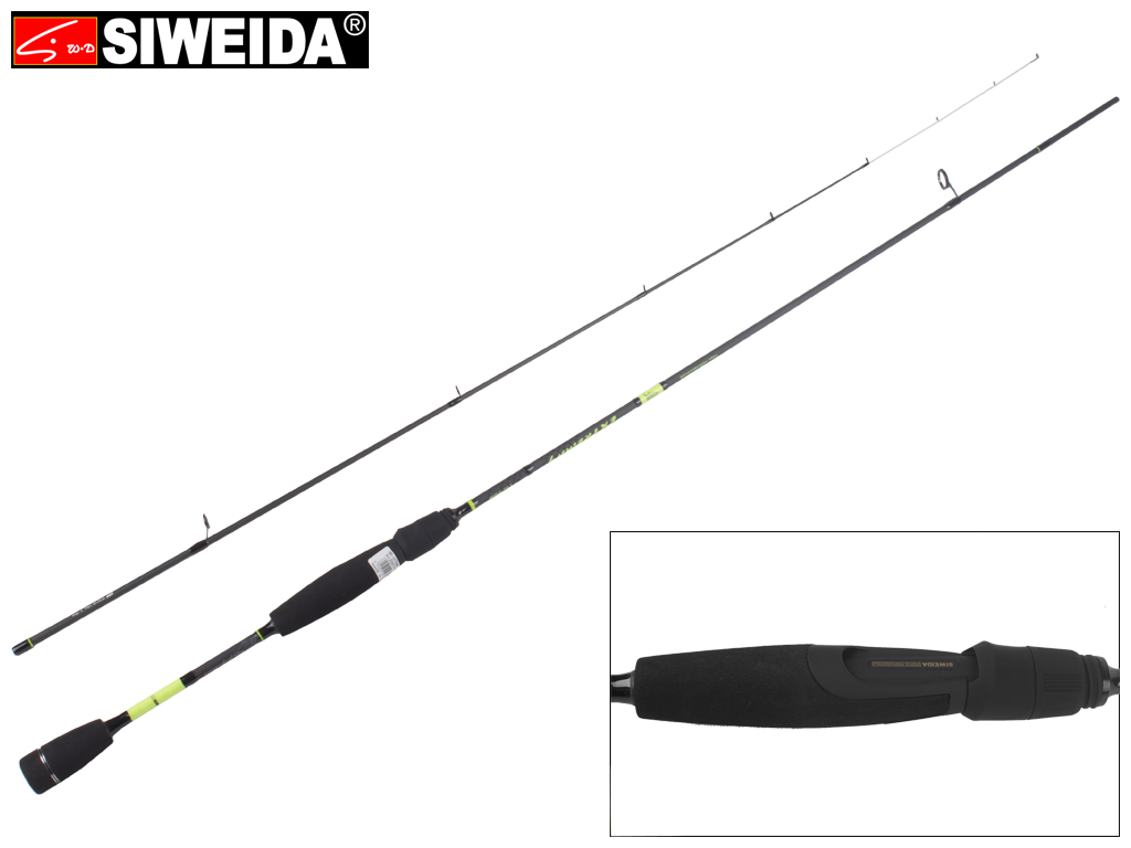 Спиннинг штекерный Siweida "Extrema" карбон IM8, 9 колец, 2-секционный 2,1м 1-7г