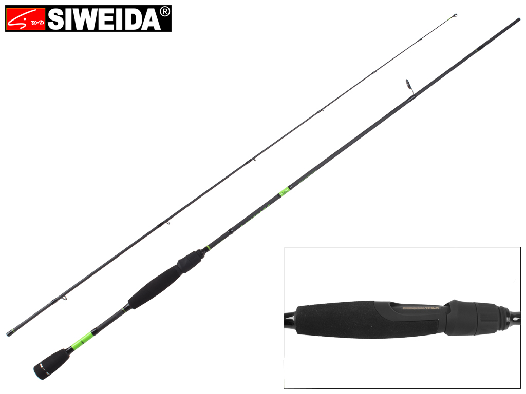 Спиннинг штекерный Siweida "Extrema" карбон IM8, 8 колец, 2-секционный 2,1м 3-12г