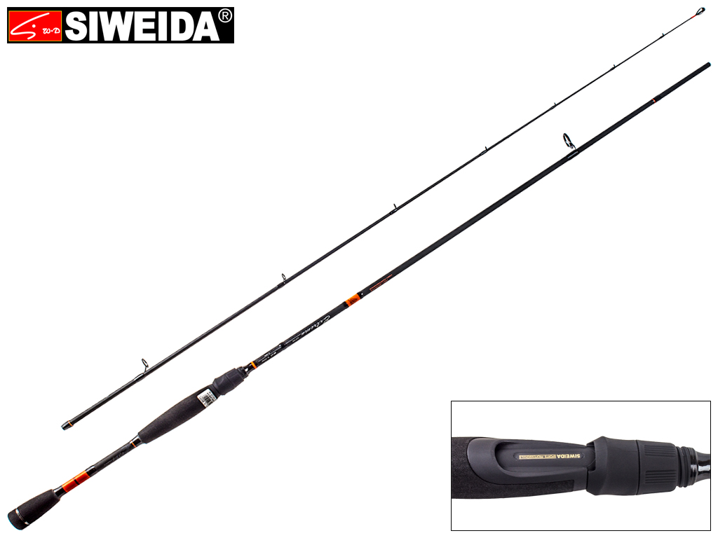 Спиннинг штекерный Siweida "Extrema" карбон IM8, 9 колец, 2-секционный 2,4м 5-20г