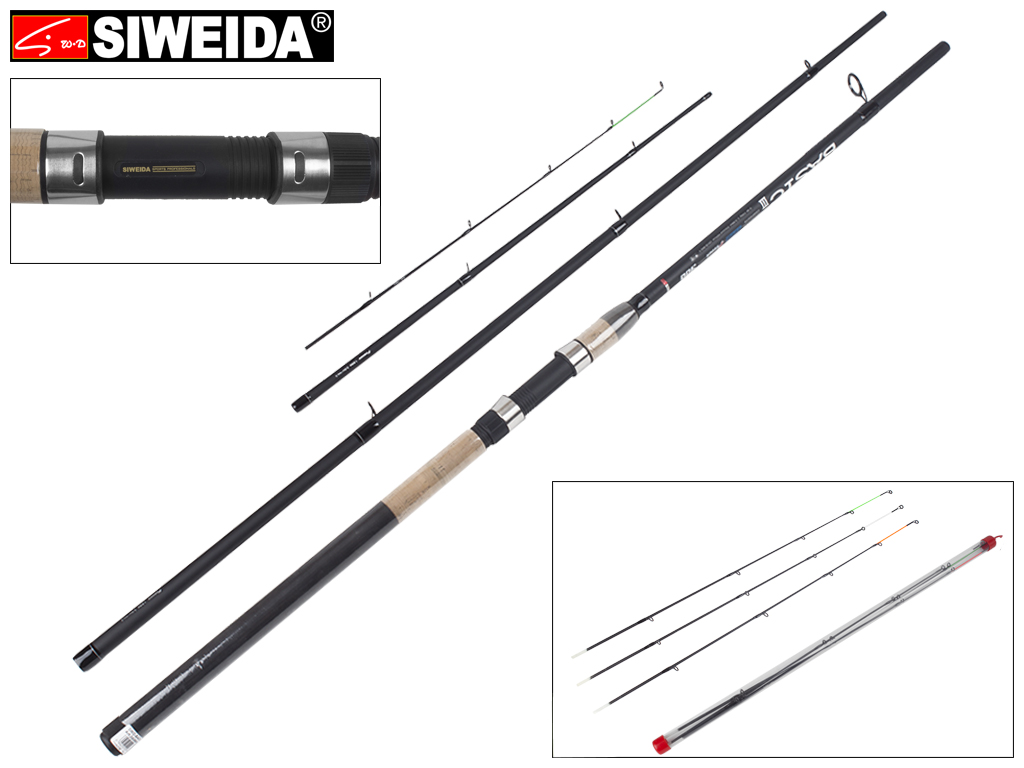 Спиннинг штекерный Siweida "Basic feeder" фидер композит, 11 колец, 4-секционный 3м 120г