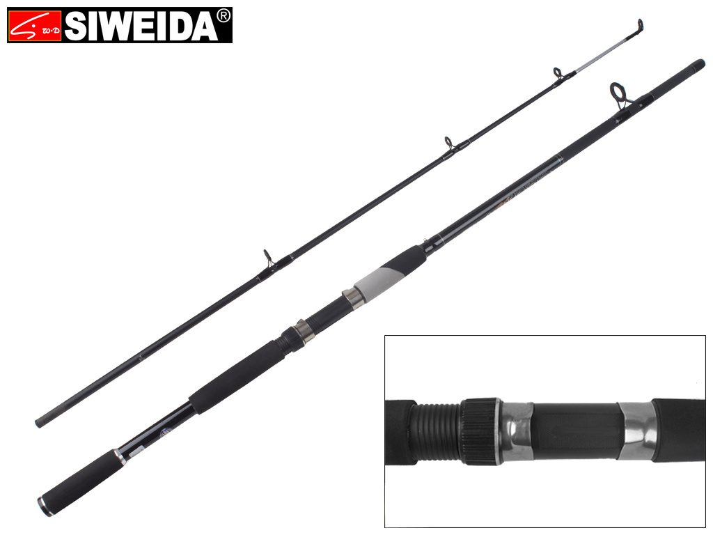 Спінінг штекерний Siweida "Victor Spin" скловолокно, 5 кілець, 2-секційний 2,1м 100-250г