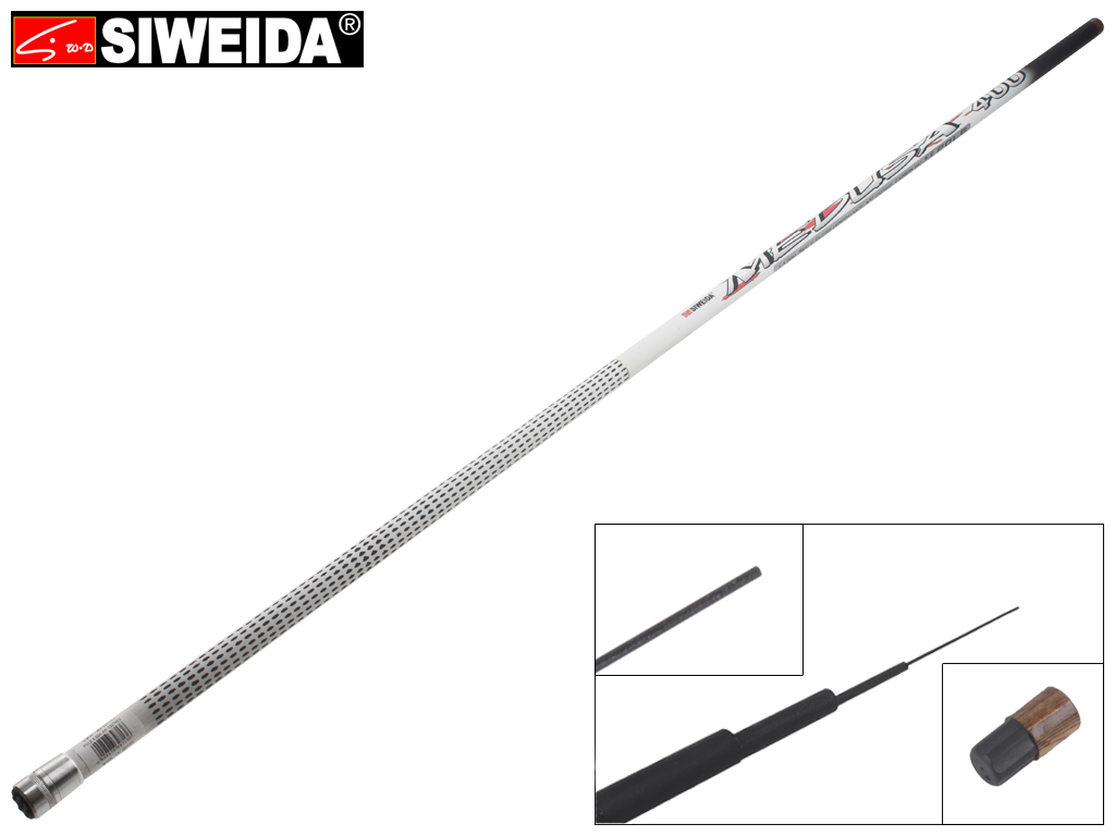 Вудка Siweida "Medusa" карбон IM7, без кілець, 4-секційна 4м 5-25г
