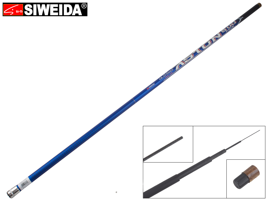 Удочка Siweida "Aston" карбон IM7, без колец, 5-секционная 5м, 5-25г