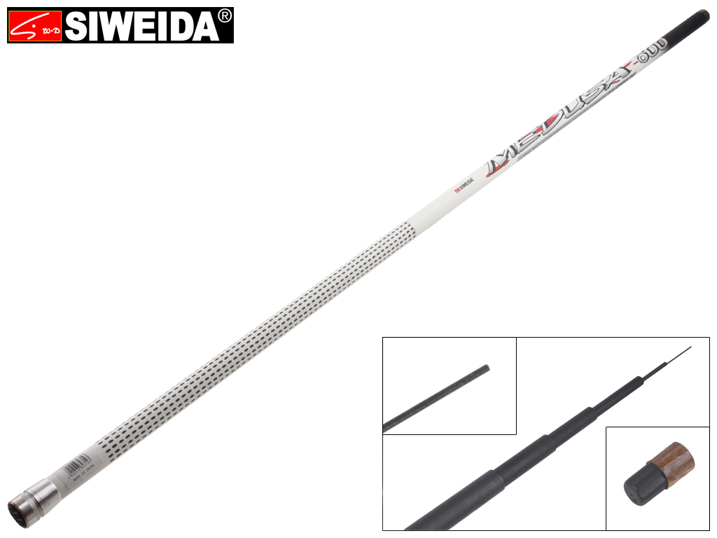 Удочка Siweida "Medusa" карбон IM7, без колец, 6-секционная 6м, 5-25г