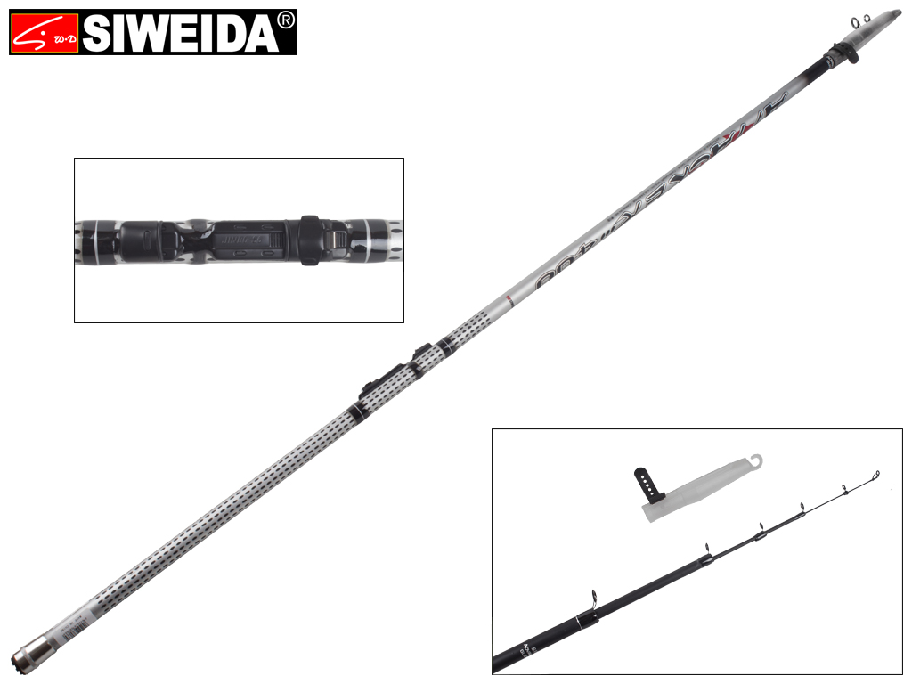 Удочка Siweida "Attacker" карбон IM7, 6 колец, 4-секционная 4м, 5-25г